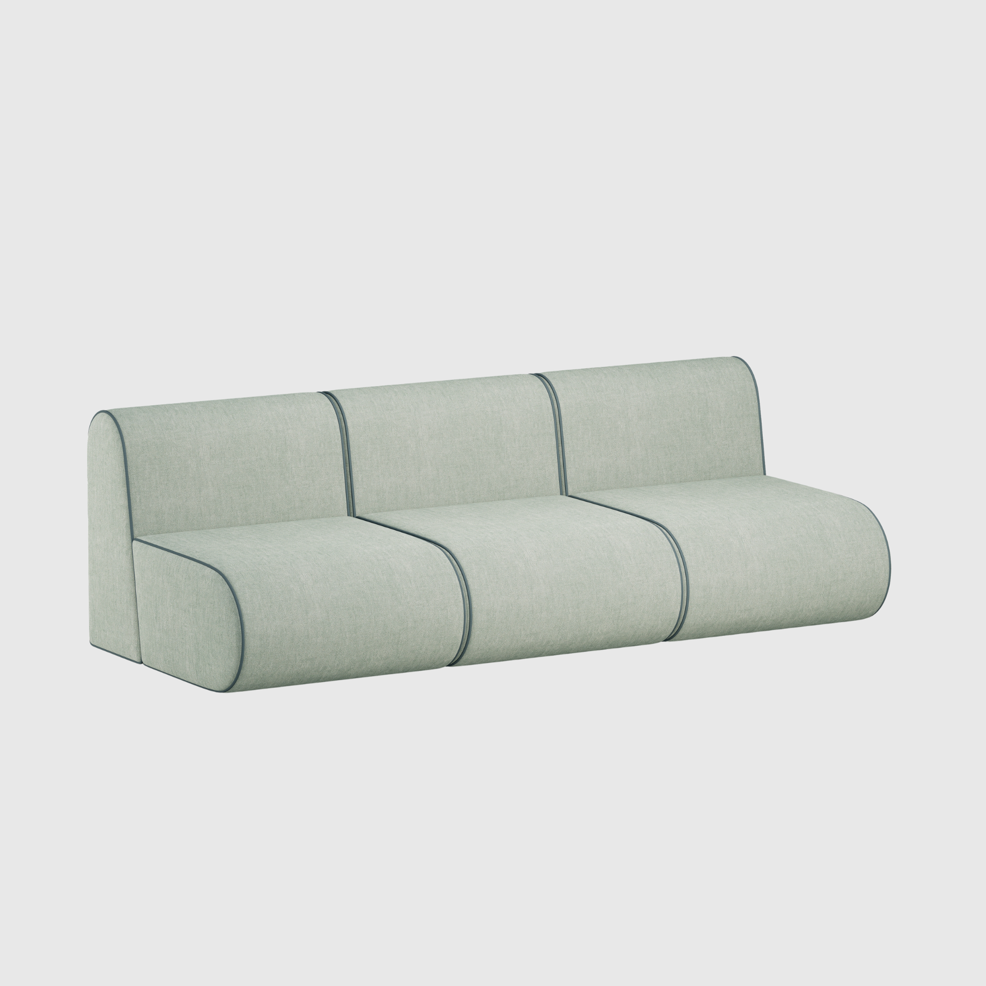Curv Modular Sofa - 3 Seater Armless