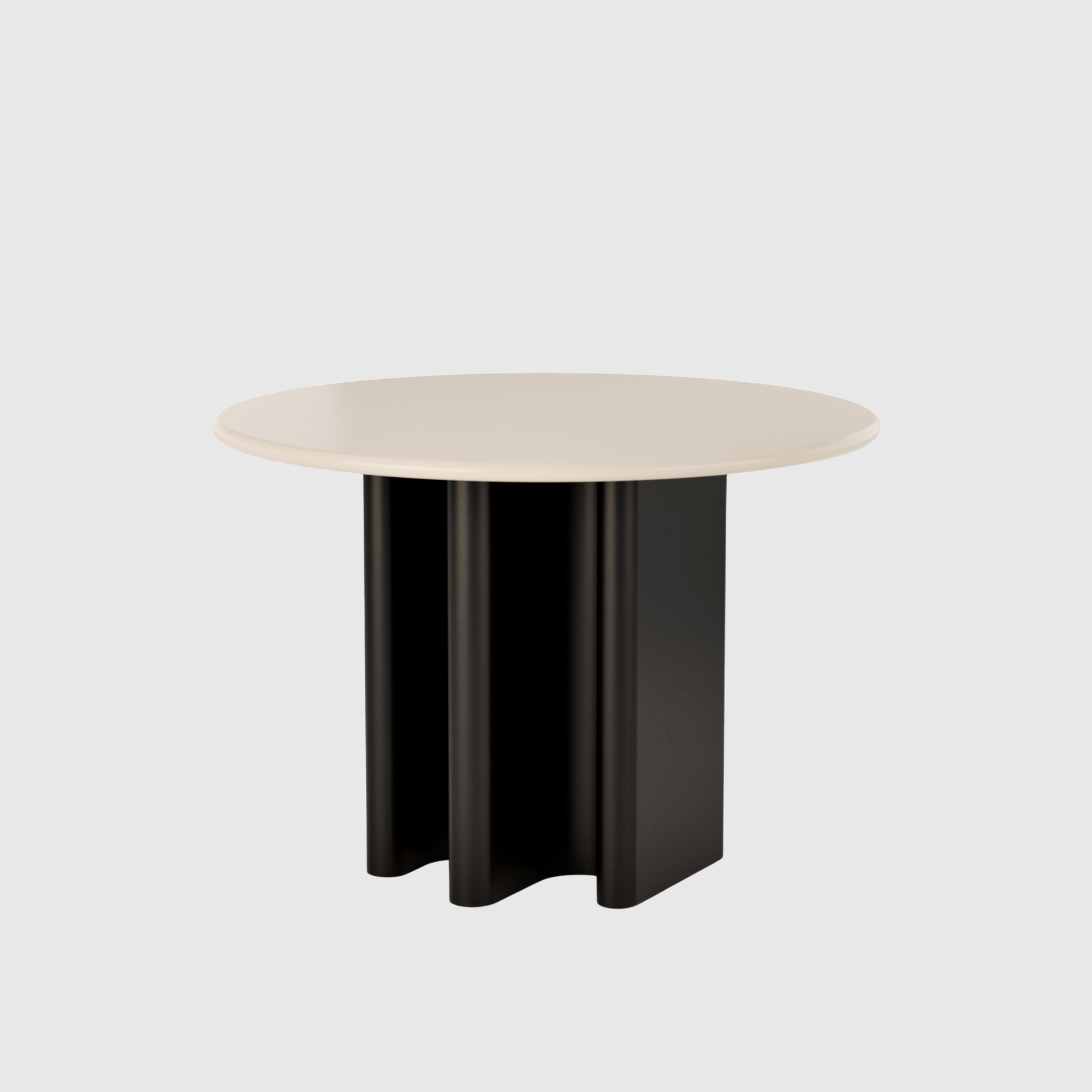 Flow Dining Table - Ivory & Black