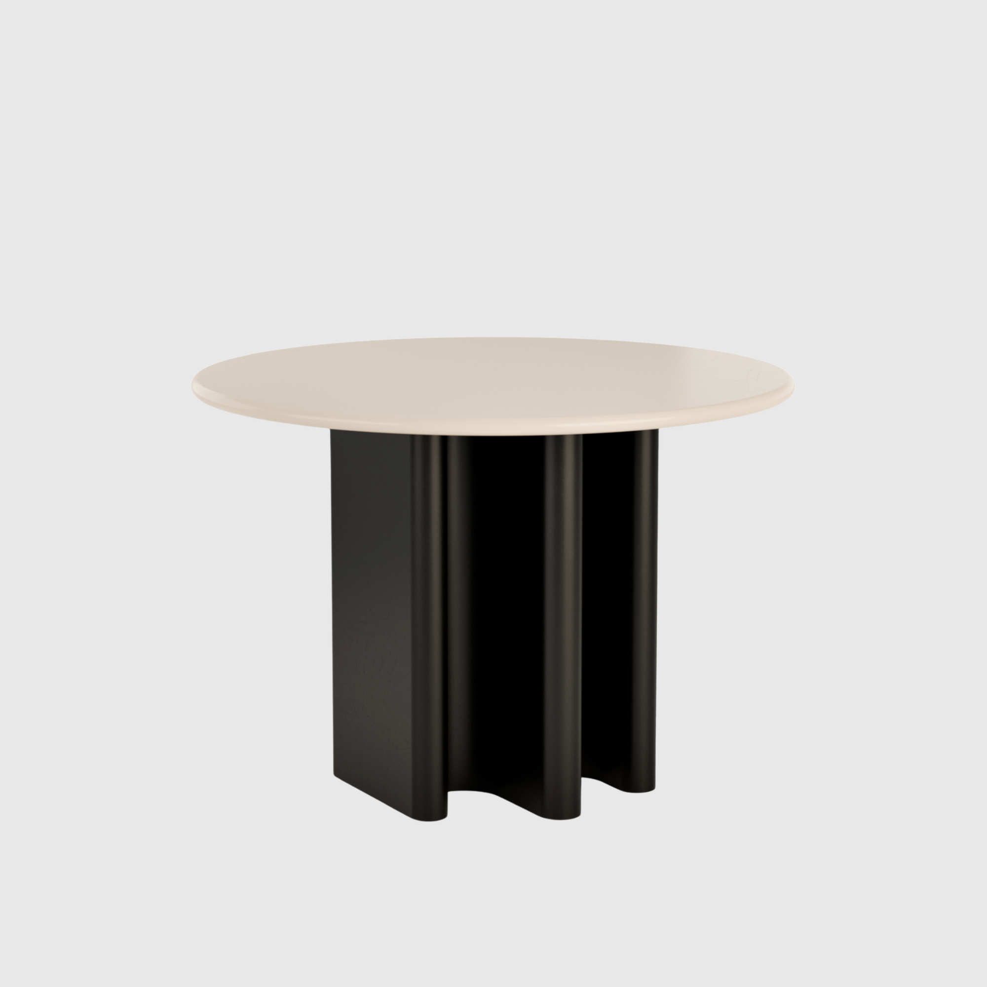 Flow Dining Table - Ivory & Black
