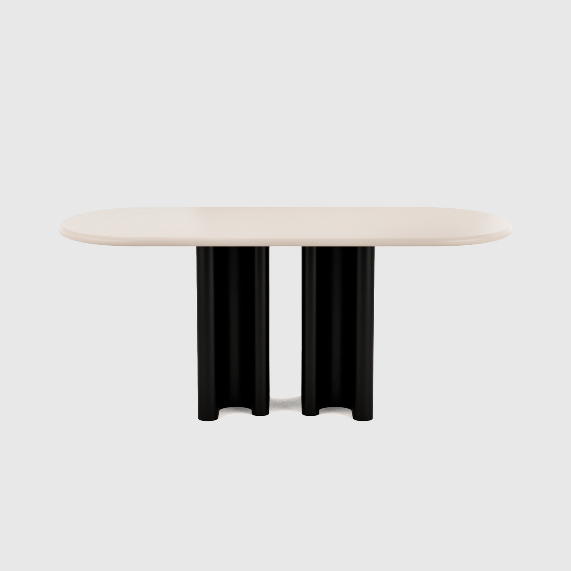 Flow Dining Table - Ivory & Black