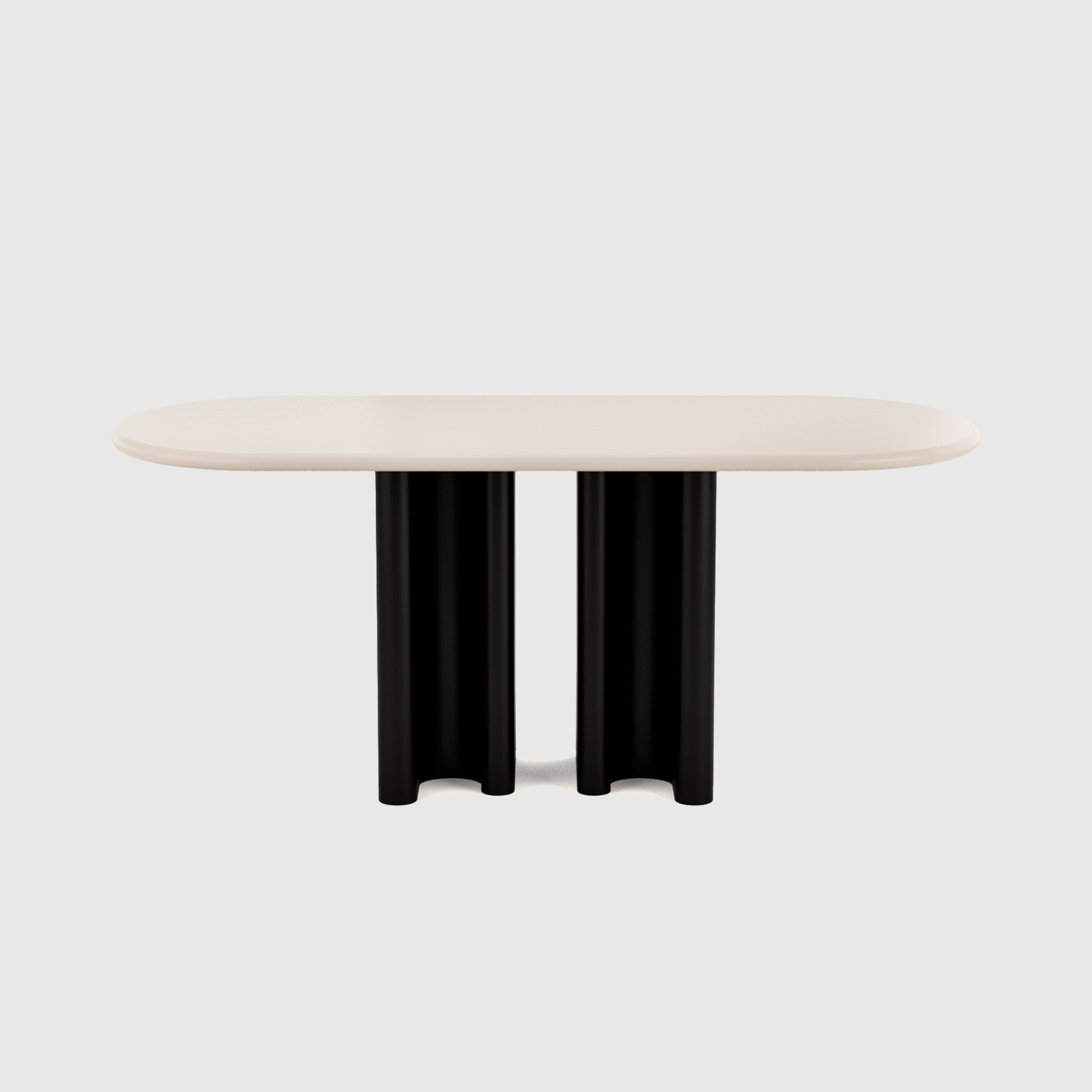 Flow Dining Table - Ivory & Black