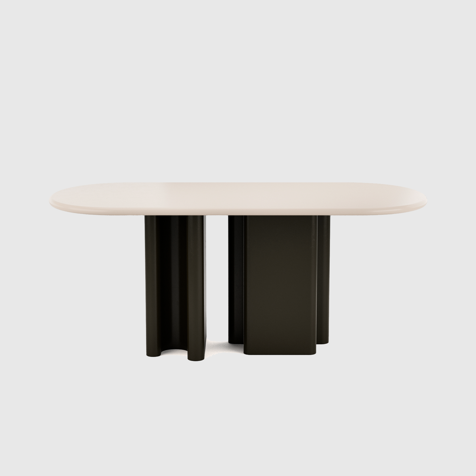 Flow Dining Table - Ivory & Black