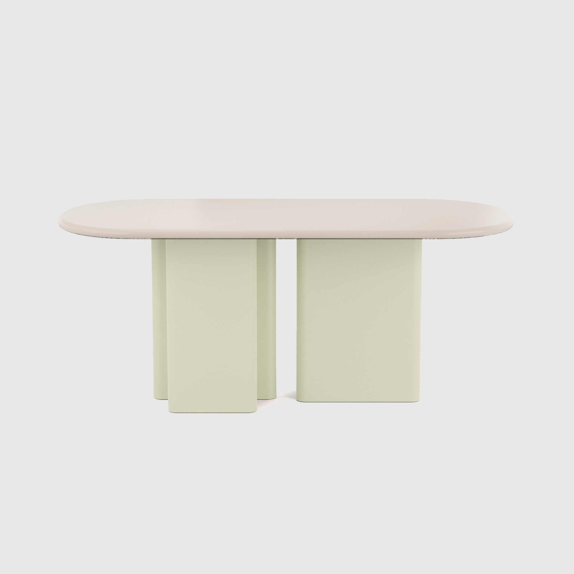 Flow Dining Table - Ivory & Mint