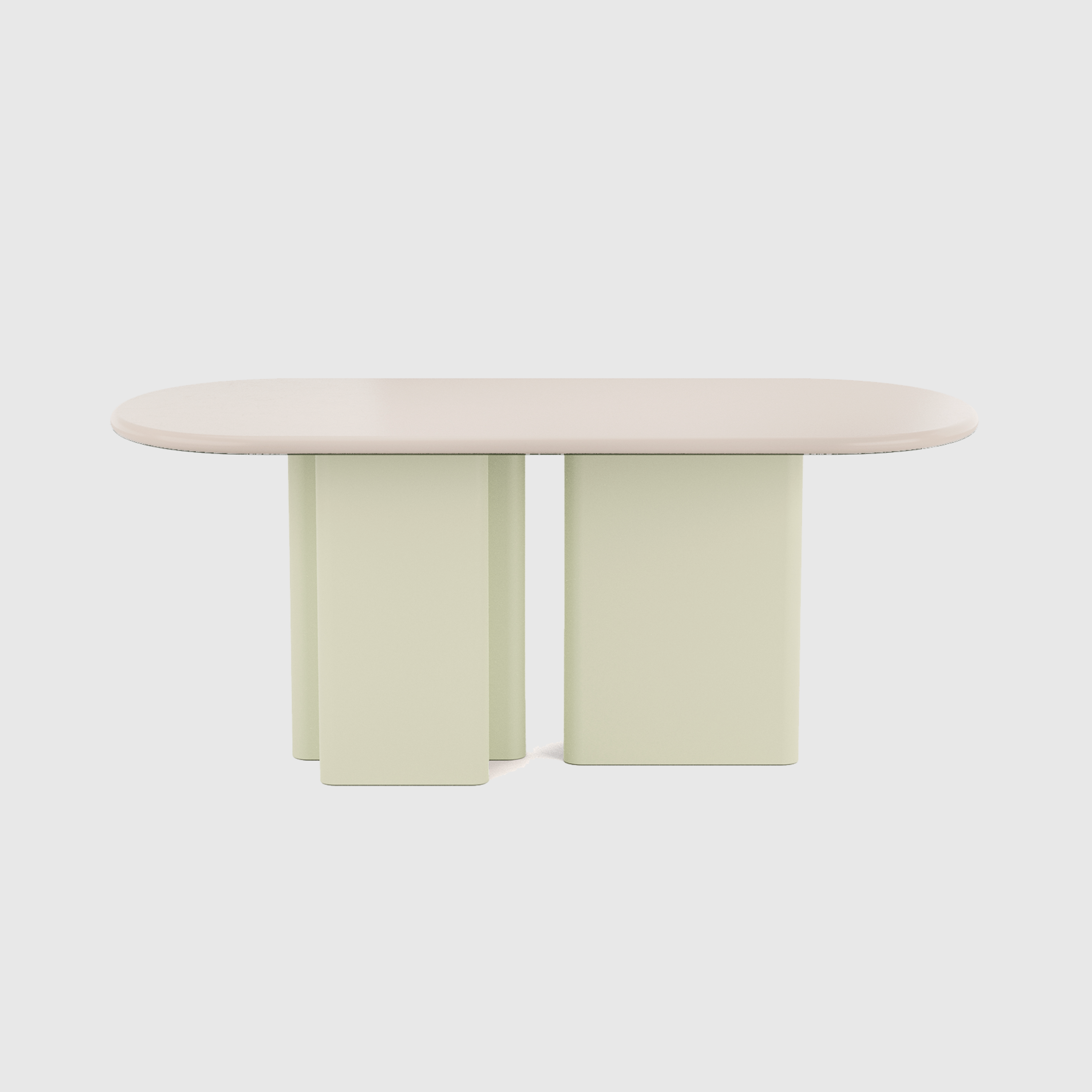Flow Dining Table - Ivory & Mint