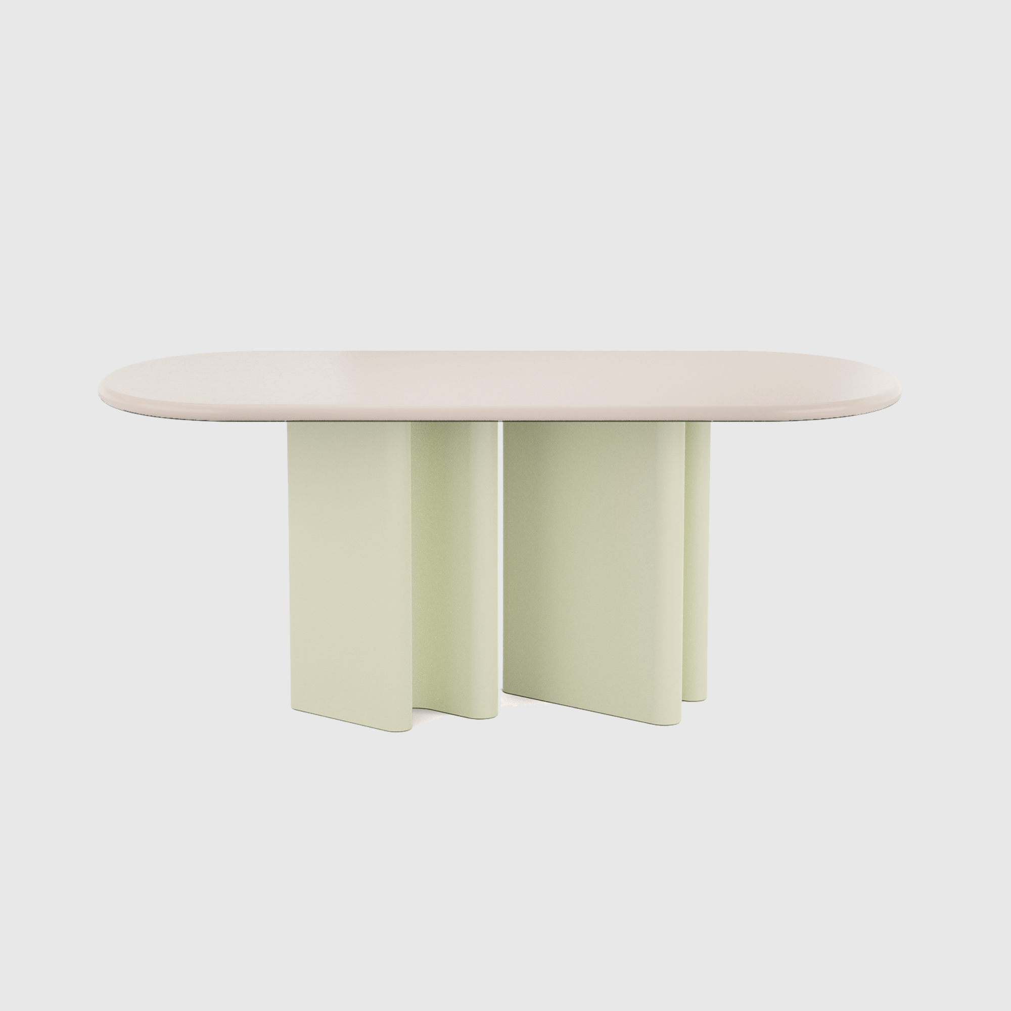 Flow Dining Table - Ivory & Mint