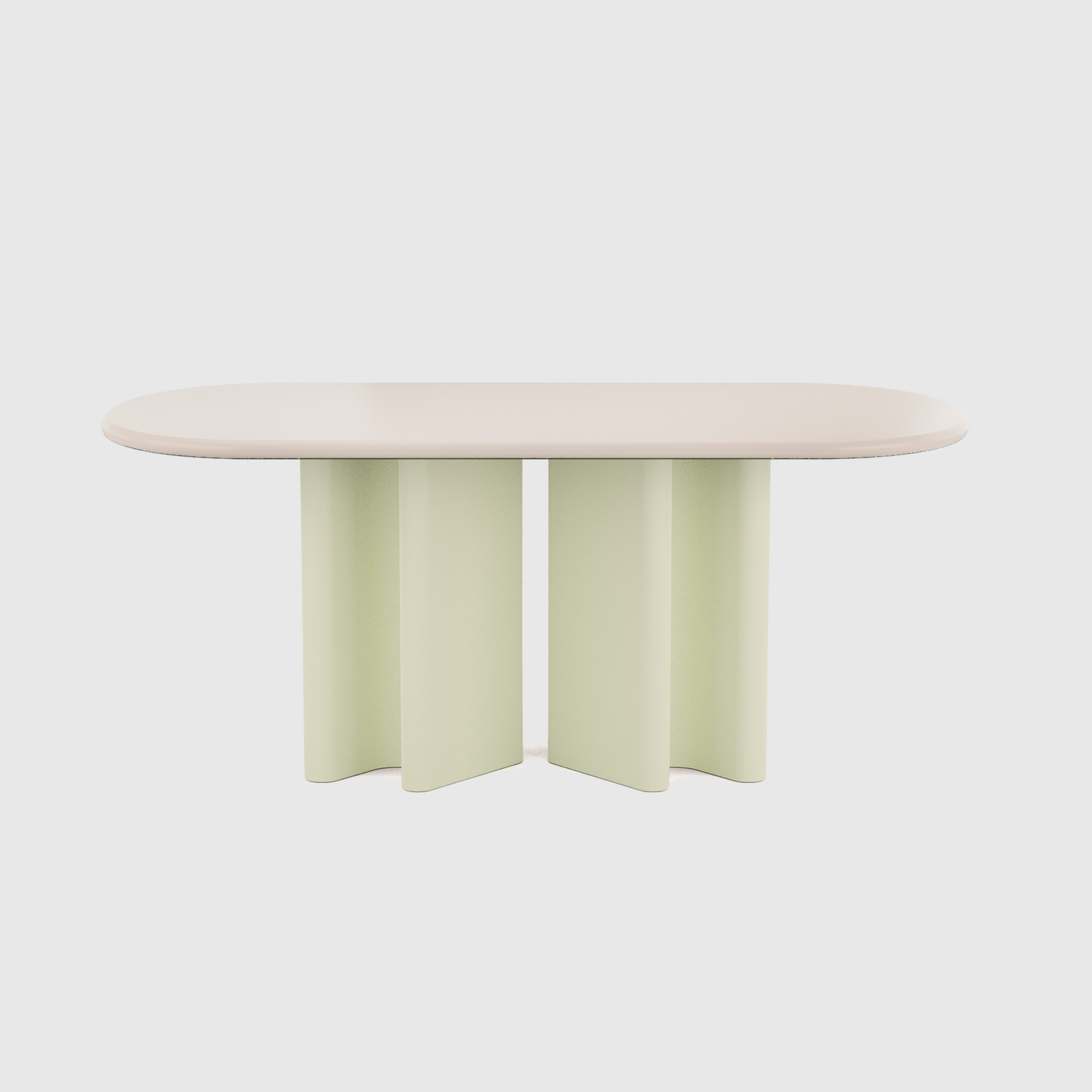 Flow Dining Table - Ivory & Mint