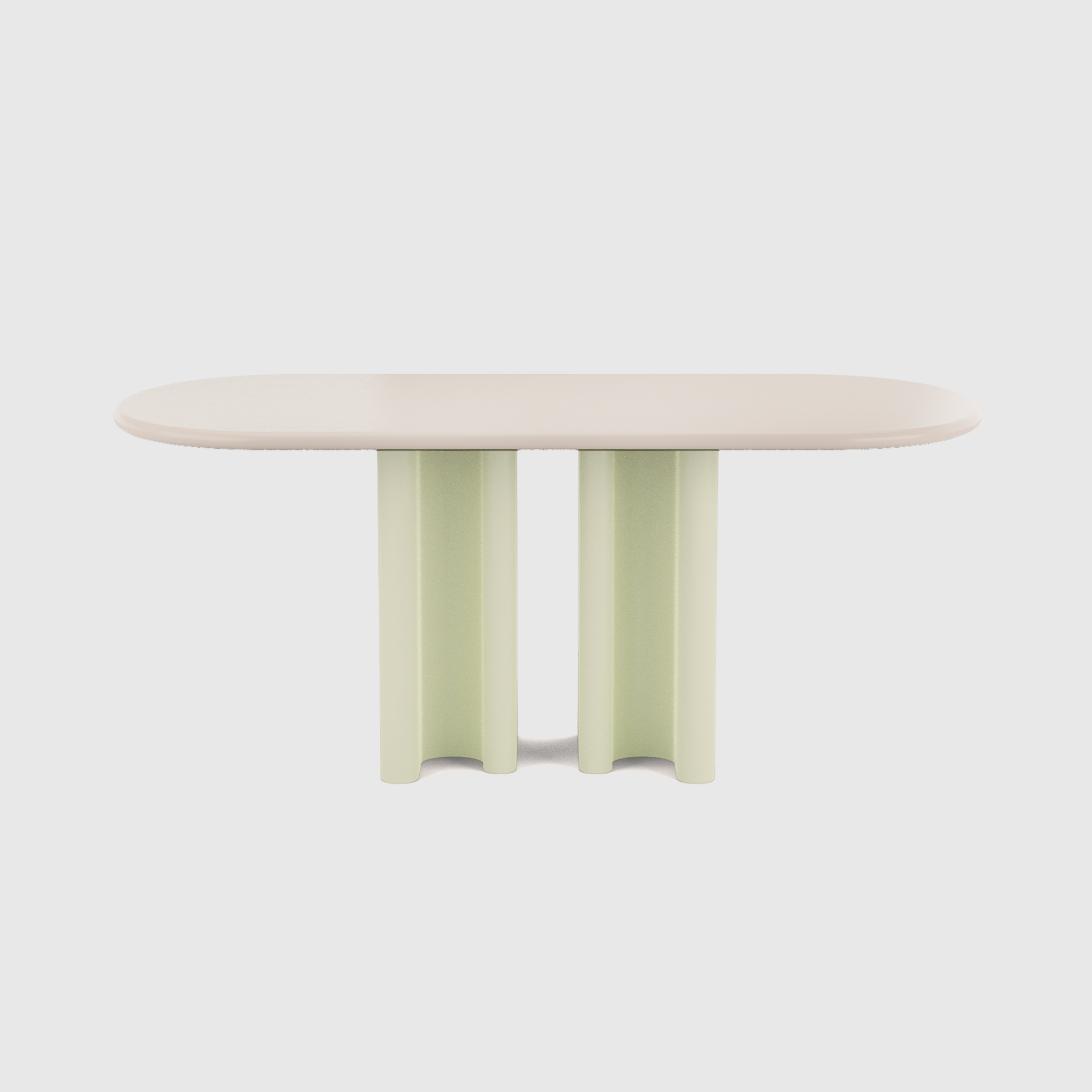 Flow Dining Table - Ivory & Mint