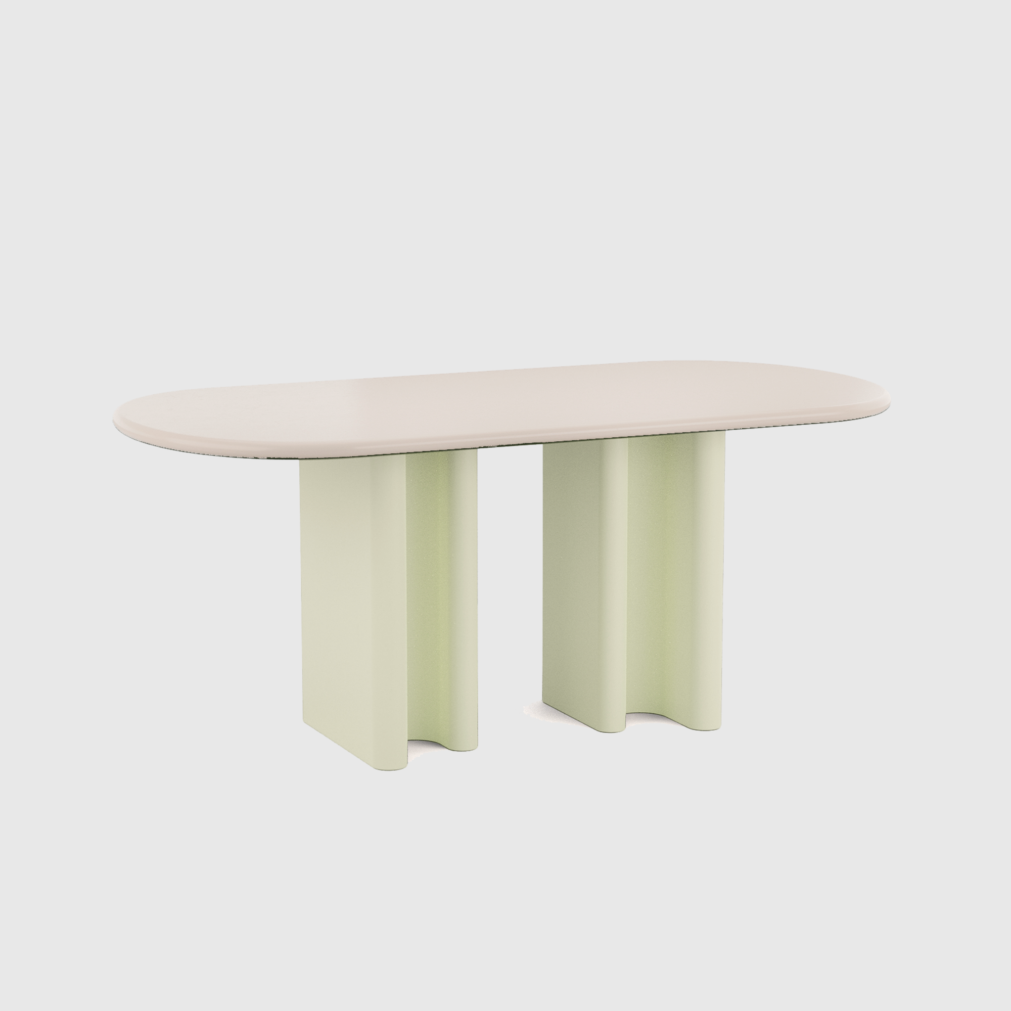 Flow Dining Table - Ivory & Mint