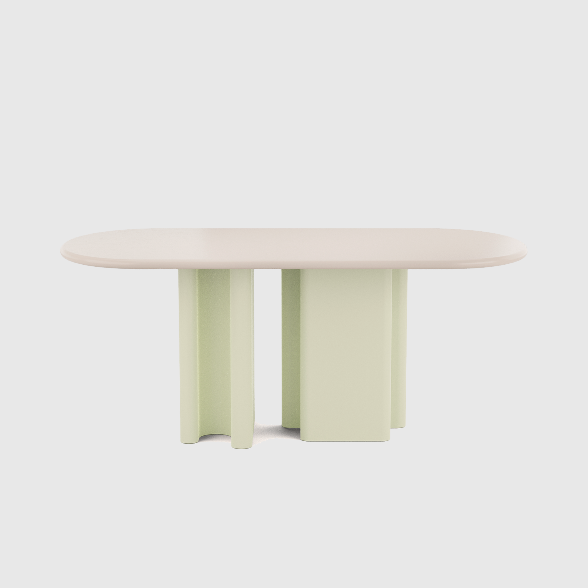 Flow Dining Table - Ivory & Mint