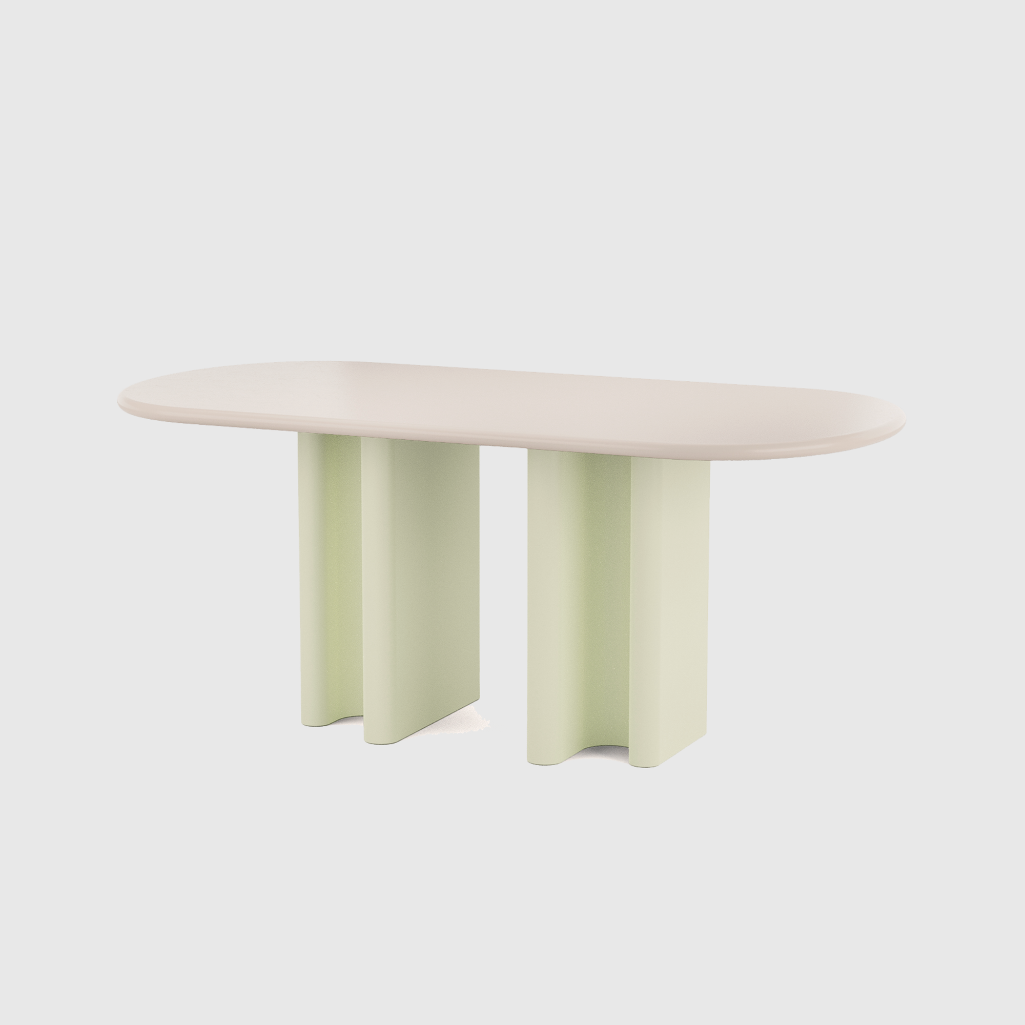 Flow Dining Table - Ivory & Mint
