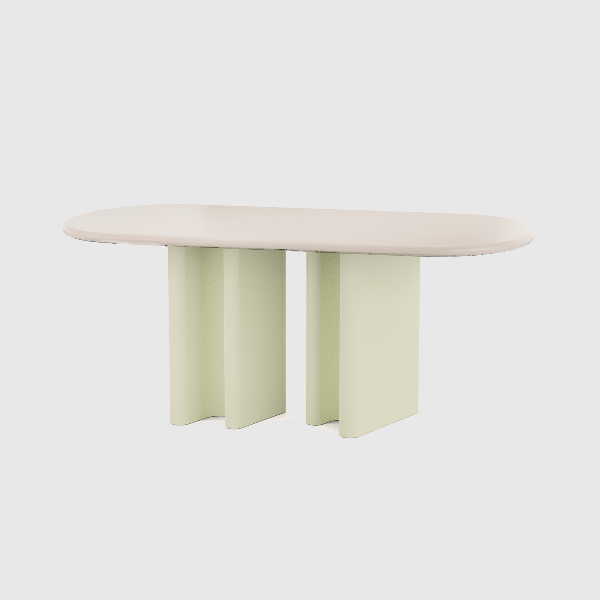 Flow Dining Table - Ivory & Mint