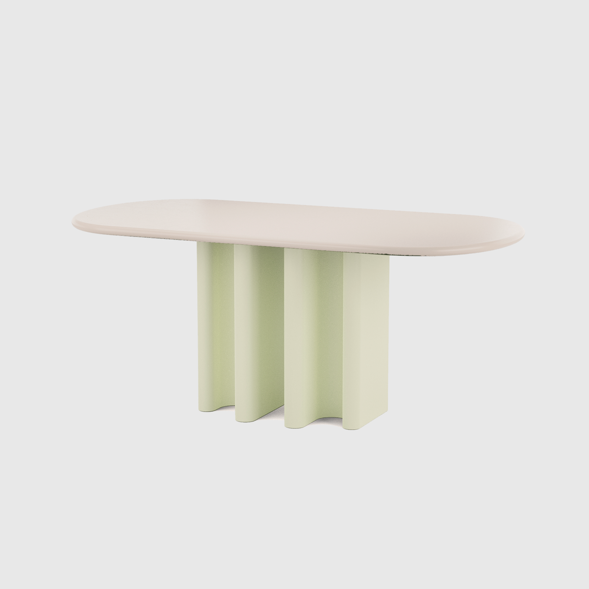 Flow Dining Table - Ivory & Mint