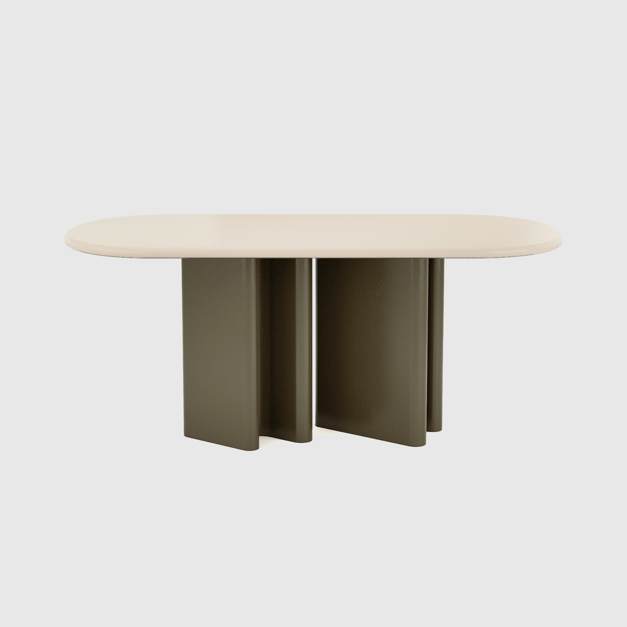 Flow Dining Table - Ivory & Olive