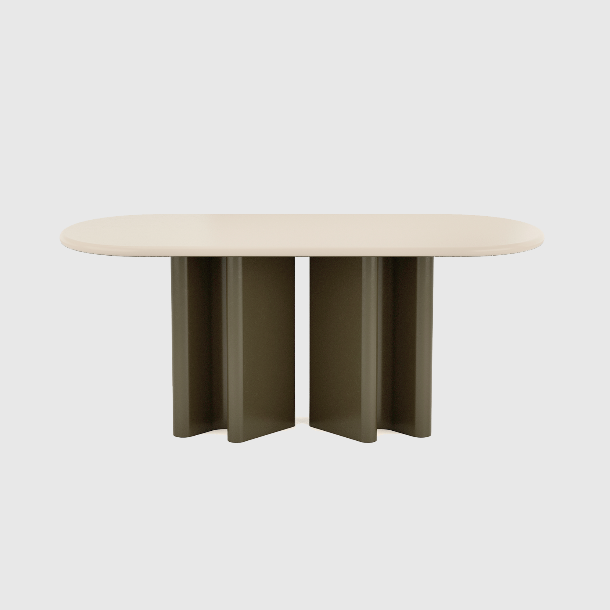 Flow Dining Table - Ivory & Olive