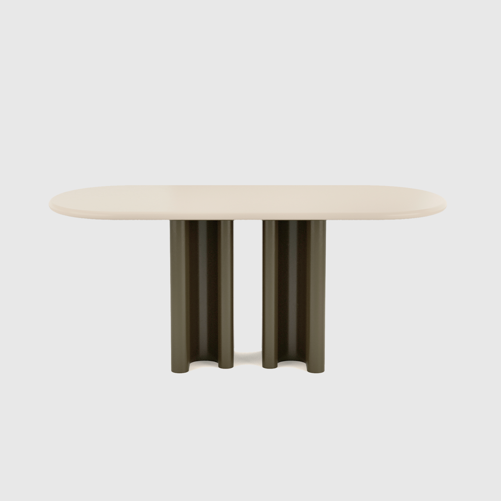 Flow Dining Table - Ivory & Olive