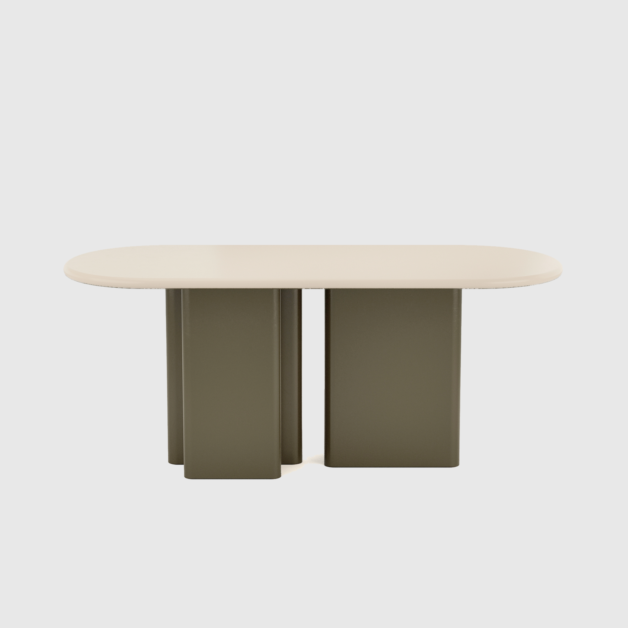 Flow Dining Table - Ivory & Olive