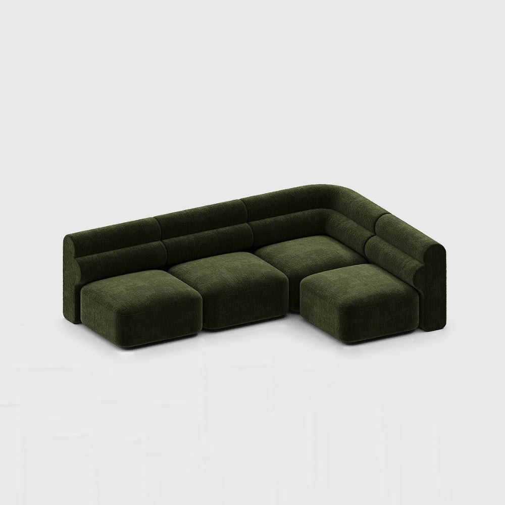 Loaf Modular Sofa - 3 Seater Armless Chaise